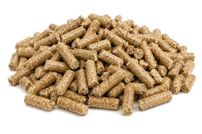 Finished biomass fuel pellets
